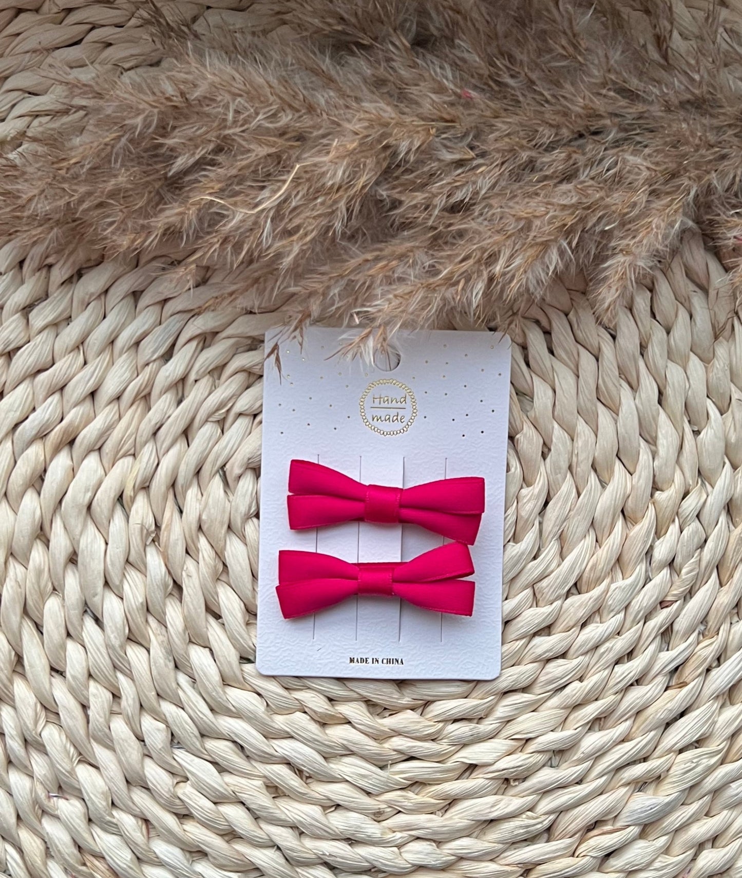 Kleine Haarklep Donker Roze