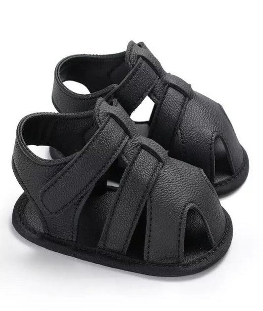 Sandalen Leer Zwart 6 t/m 12 Maanden