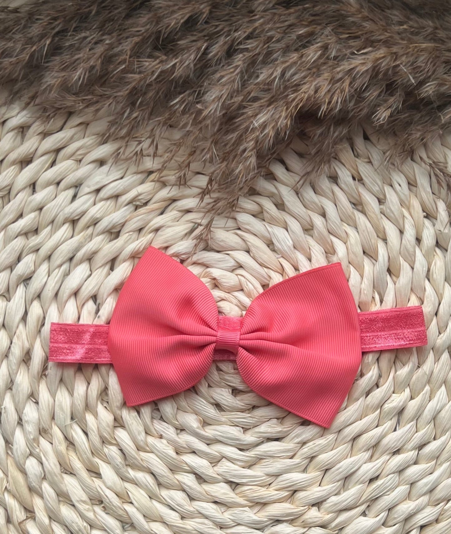 Haarband met Strik Zalm Roze