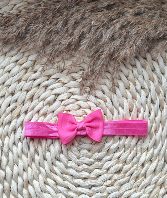 Haarband met kleine strik Framboos