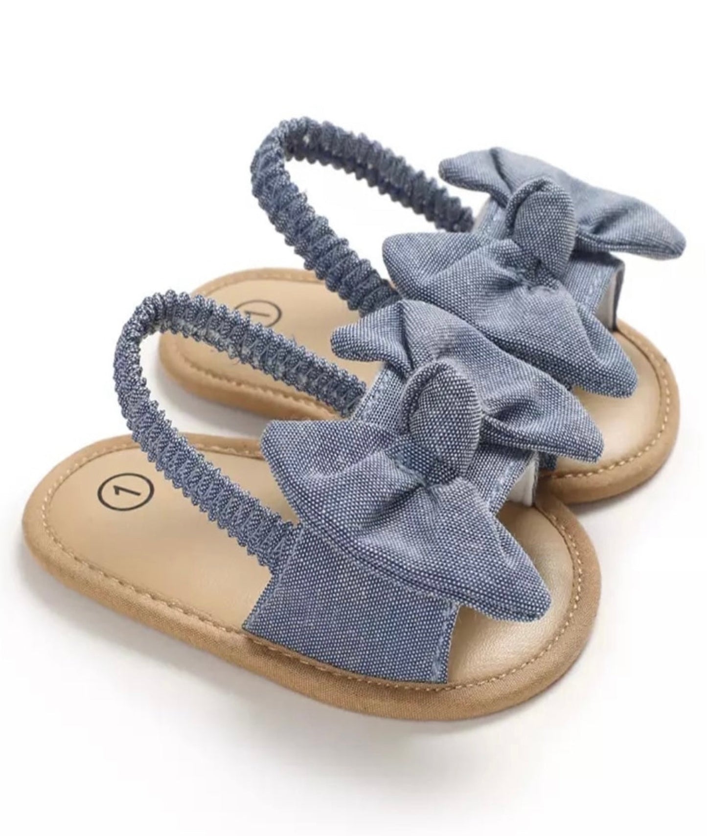 Sandalen met strik Denim