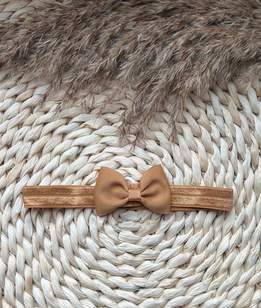 Haarband met kleine strik Goud