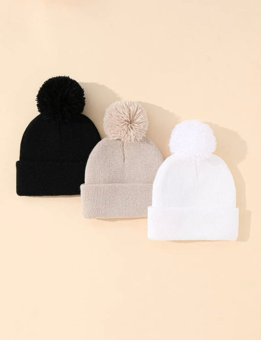Gebreide muts met pompon Unisex