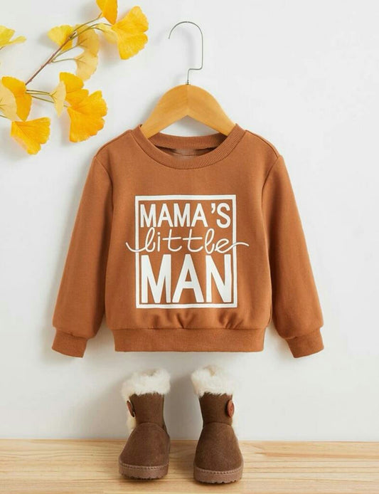 Sweatshirt Mama's Little Man Bruin