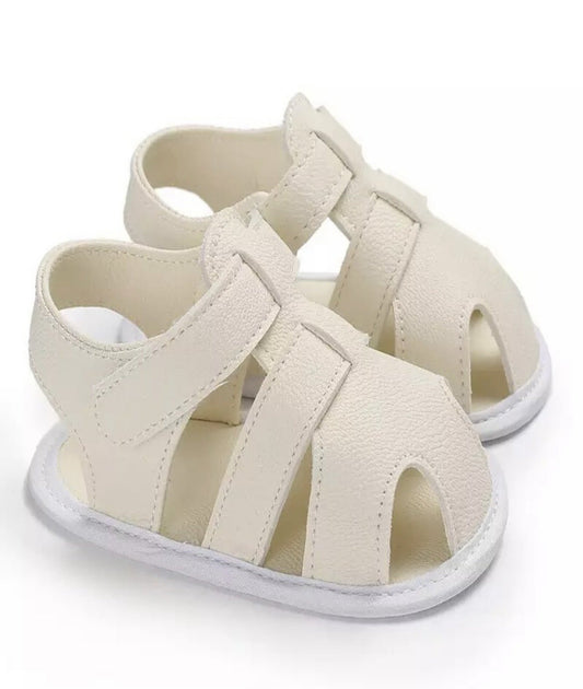 Sandalen Leer Crème 6 t/m 12 Maanden