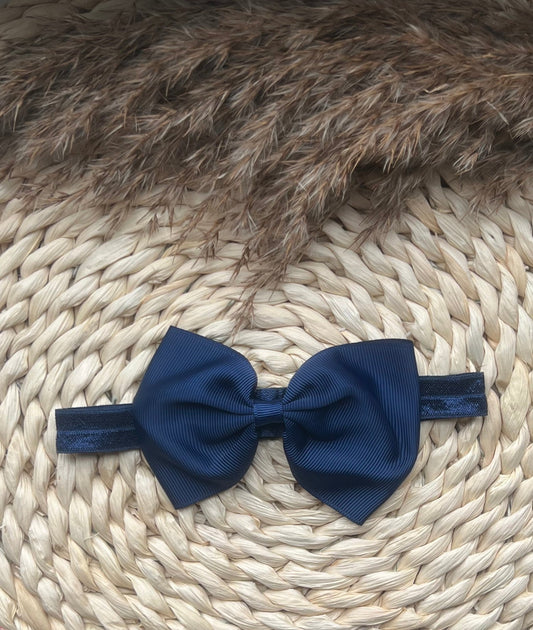 Haarband met Strik Marine Blauw