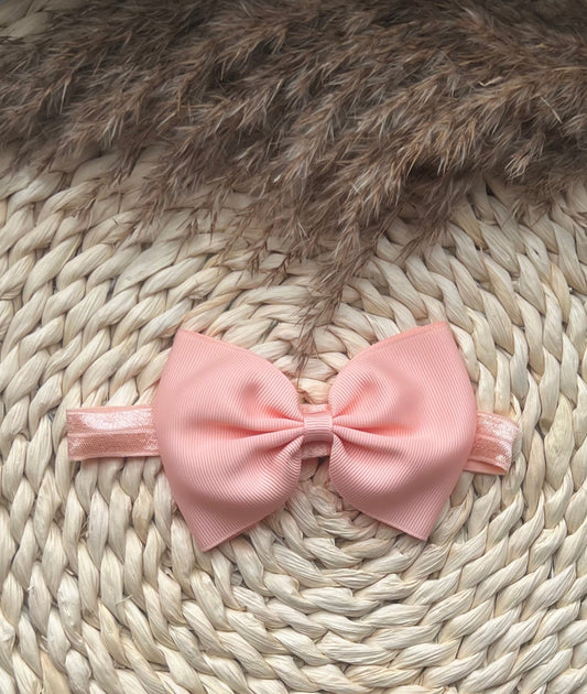 Haarband met Strik Perzik