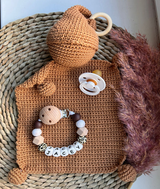 Set Knuffeldoek + Speenkoord + Speen Jacey