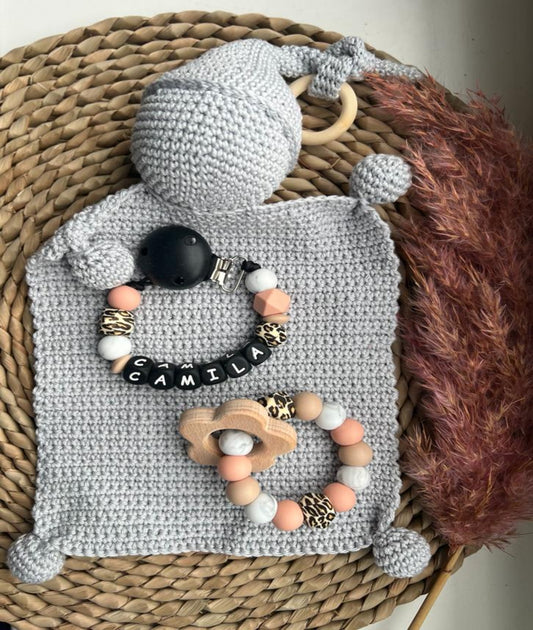 Set Knuffeldoek + Speenkoord+ Bijtring Camila