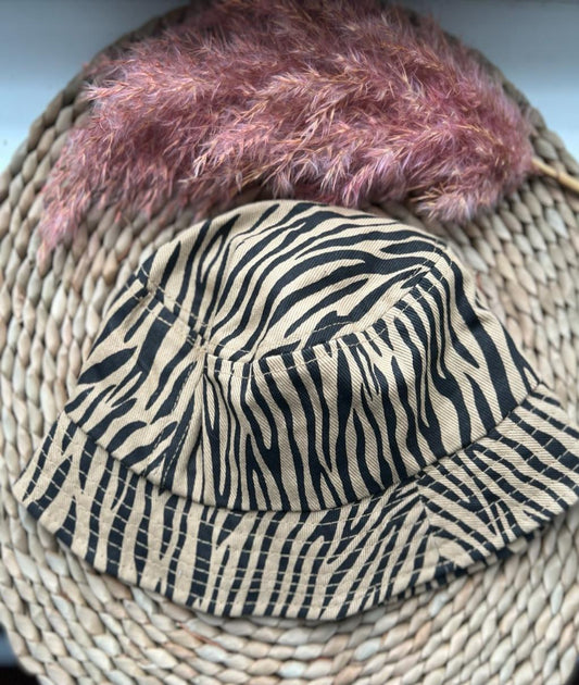 Hoed Zebra Licht Beige