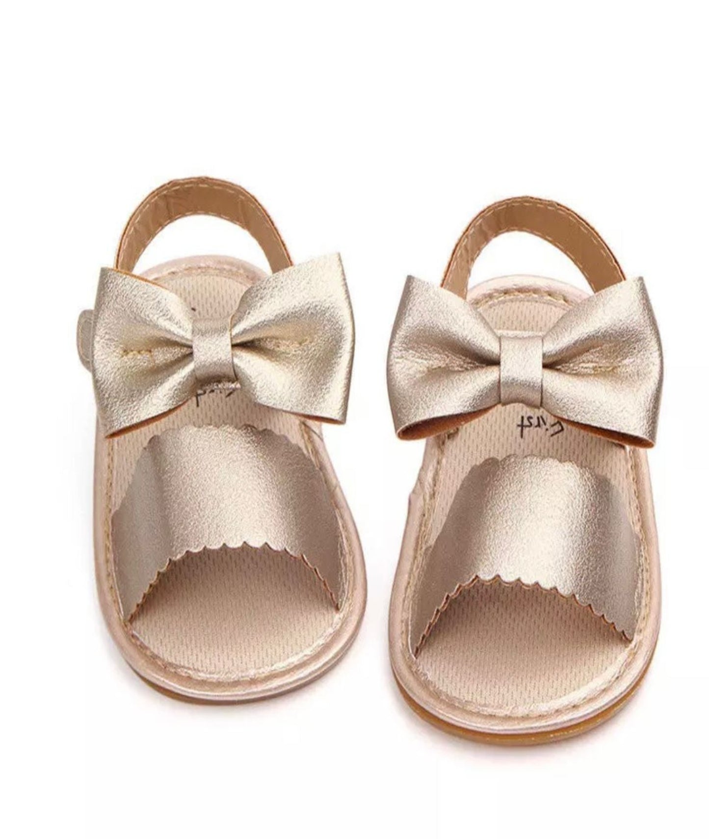 Sandalen met Strik Goud 6 t/ 12 Maanden